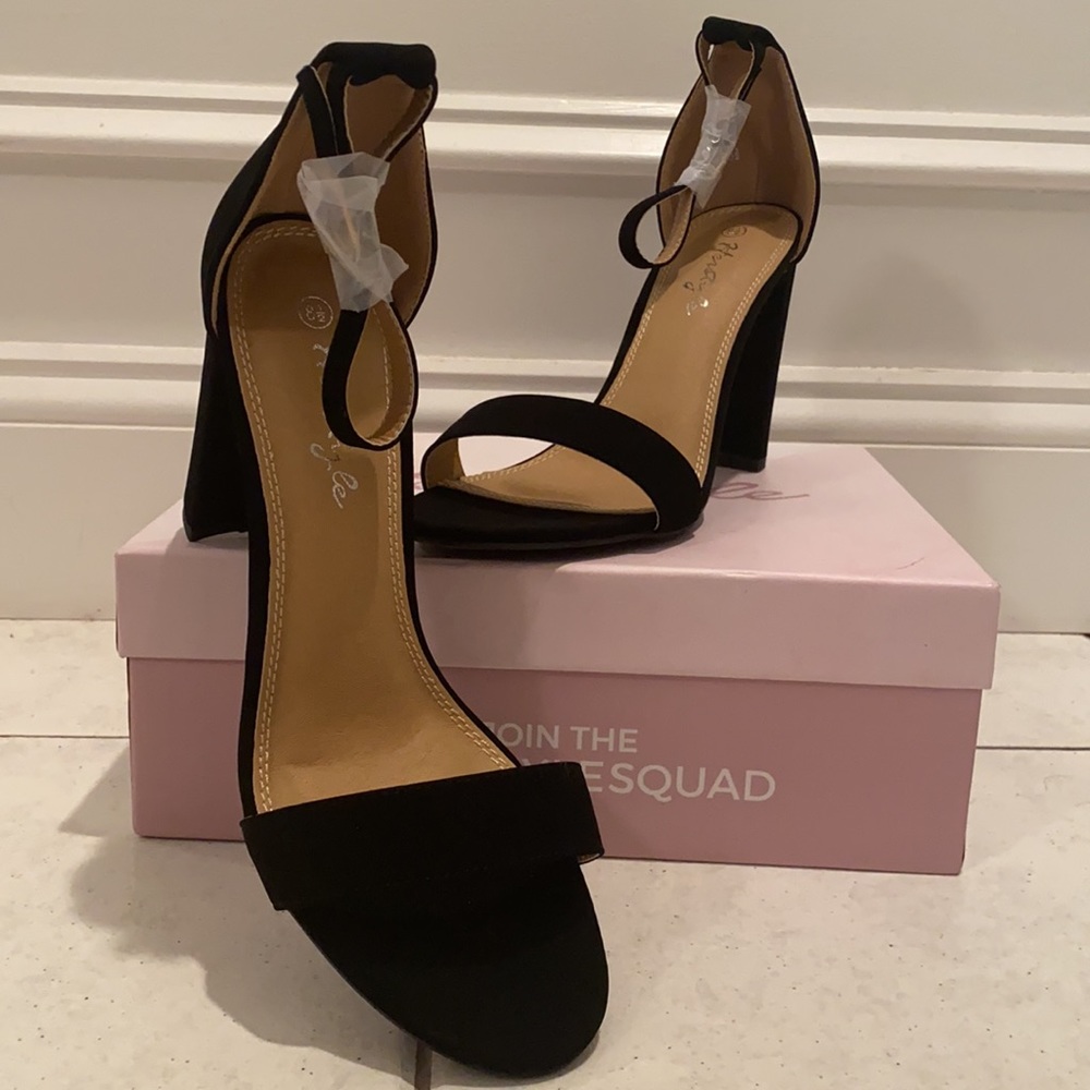 Black Block Heels